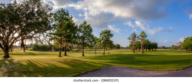Panoramic view of golf course