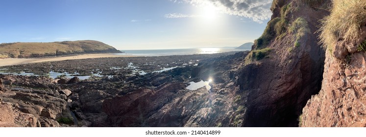 Panoramic view of the Gower in swansea