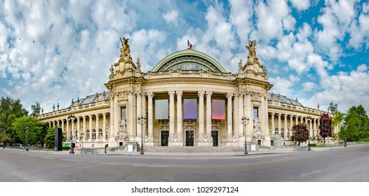 Panoramic View Of Grand Palais (Great Palace) In Paris, France. Grand Palais Has More Than 1.5 Mln Visitors Per Year, No People