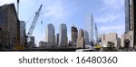 A panoramic view of ground zero in manhattan