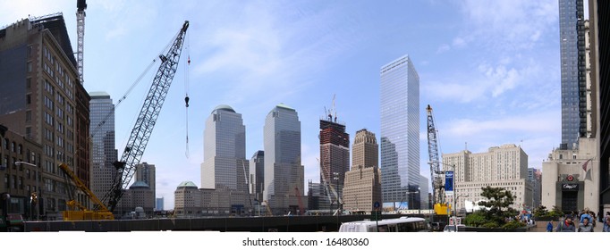 A Panoramic View Of Ground Zero In Manhattan