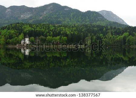 Similar – Sailing boat on the Hohenwarte reservoir