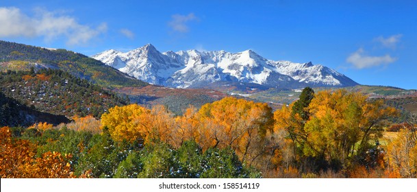 Panoramic View Of Gunnison National Forest In Autumn