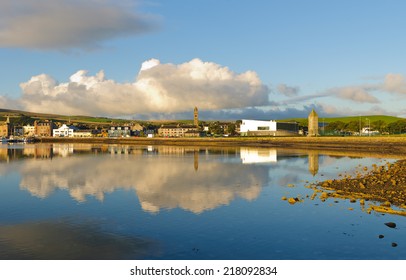 Panoramic view of the Harbor and City of Cambeltown, Argyll and Bute, Kintyre, Scotland