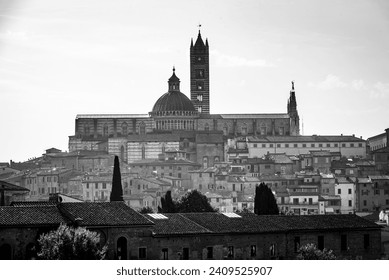 Panoramic view of the historic city of Siena, Italy - Powered by Shutterstock