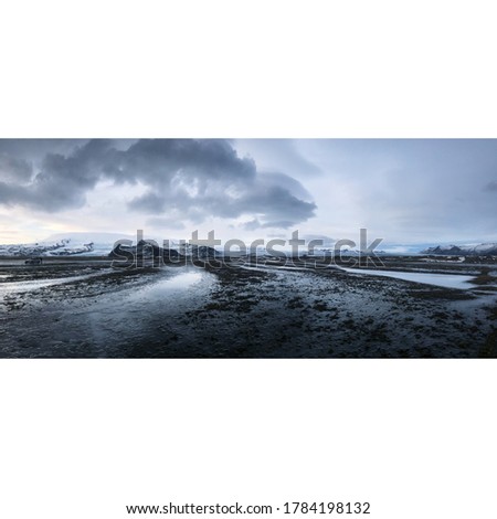 Similar – Image, Stock Photo Midnight mood at the polar sea, beach hiker