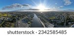 A panoramic view of the industrial and port town Drogheda, County Louth, Ireland