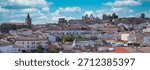Panoramic view from the Infanta Isabel viewpoint of the city of Caceres, Spain