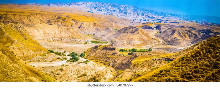 Panoramic View In Iraqi Desert Near Kirkuk City 