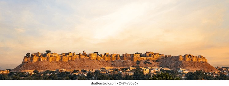 Panoramic view of Jaisalmer Fort at dawn, Rajasthan, India. A UNESCO World Heritage site. - Powered by Shutterstock