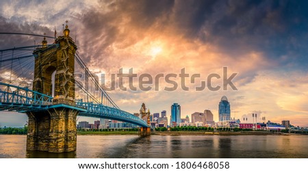 Similar – Image, Stock Photo Suspension bridge in the forest