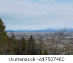 Panoramic view of Kalispell Montana From Lone Pine State Park