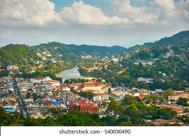 Panoramic View Of Kandy City In Sri Lanka