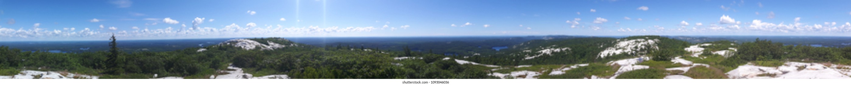 Panoramic View Of The Killarney National Park, Taken From The Silver Peak, Killarney (Ontario, Canada)