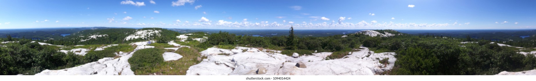 Panoramic View Of The Killarney National Park, Taken From The Silver Peak, Killarney (Ontario, Canada)