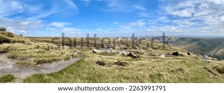 Panoramic view from Kinder Downfall peak