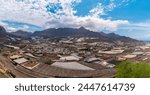 Panoramic view of La Aldea de San Nicolas de Tolentino in the west of Gran Canaria island. Spain