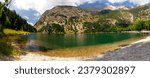 Panoramic view of the lake of baths in Panticosa north of the province of Huesca, Aragon.