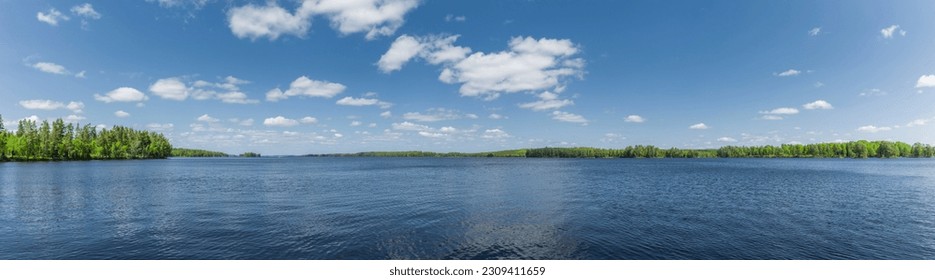 Panoramic view of a lake in Sweden - Powered by Shutterstock