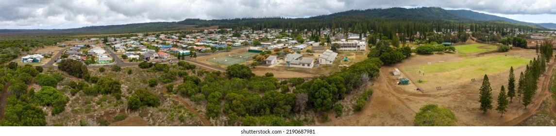 Panoramic View Of Lanai City, Hawaii 