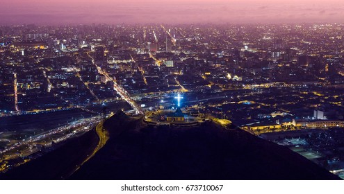 Panoramic View Of Lima From San Cristobal Hill.