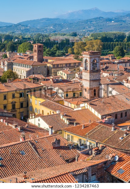 Panoramic View Lucca San Salvatore Church Stock Photo Edit Now 1234287463