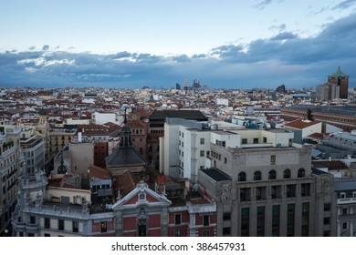 Panoramic View Of Madrid From Circulo De Bellas Artes