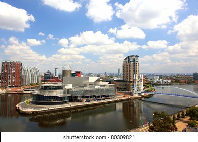 Panoramic view of Manchester, England, UK