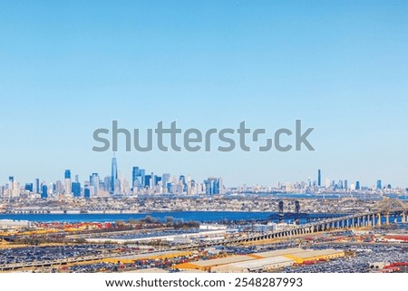 Similar – Image, Stock Photo Manhattan Bridge with clear blue skies in New York