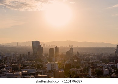 Panoramic view of Mexico City buildings