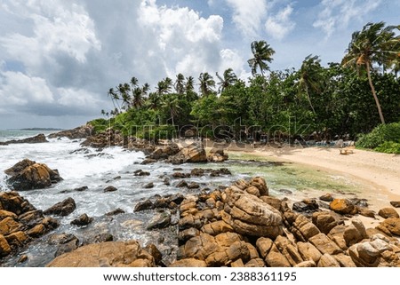panoramic view of mirissa beach, sri lanka