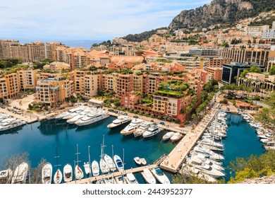 Panoramic view of Monte Carlo harbour in Monaco - Powered by Shutterstock