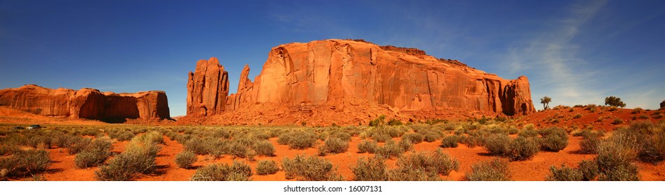 Panoramic View in Monument Valley, Navajo Nation, Arizona