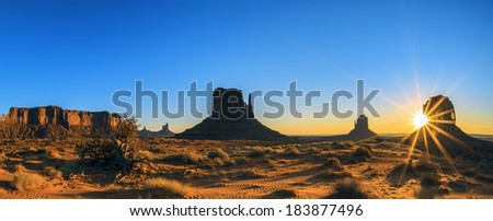 Similar – Image, Stock Photo Monument Valley at sunset, Utah, USA