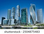 Panoramic view of the Moscow City Business Center, Moscow city in Russia