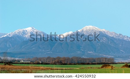 Panoramic view of mount Olympus, Pieria, Makedonia, Greece