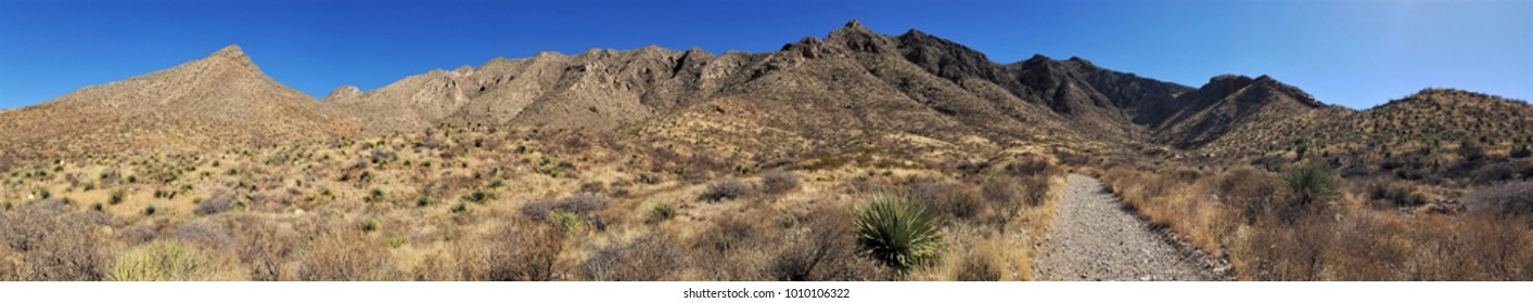 Panoramic view of mountain range, El Paso, Texas