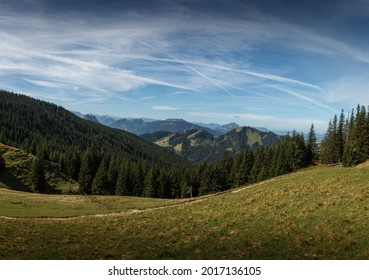 Panoramic View Of The Mountains In The Allgäu Alps