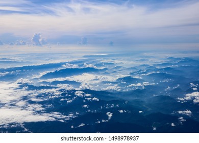 Panoramic View Of The Mountains Between Northern Vietnam And Southern China; Beautiful Sea Of Mountains And Clouds In The Morning