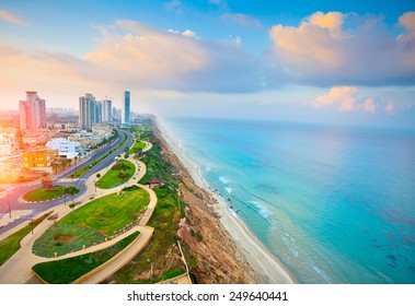 Panoramic view of Netanya city, Israel