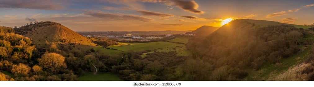 Panoramic View Of North Downs 