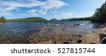 Panoramic view from the North end of Eagle Lake in Acadia National Park in Maine