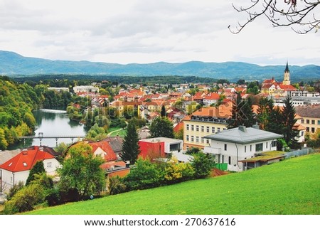 Panoramic view of Novo Mesto