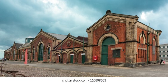 Panoramic View Of The Old Historical  Pump House In Belfast Port