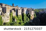 Panoramic view of the old village of Vitorchiano, Viterbo province, Lazio region in central italy.