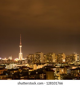 Panoramic View On Berlin By Night