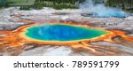 Panoramic view on Grand Prismatic Spring in Yellowstone National Park.