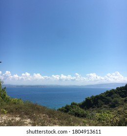 Panoramic View On Top Of Sazan Island. 