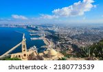 Panoramic View to the Oran Port on the Coastline of Mediterranean Sea, Algeria