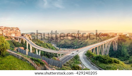 Similar – Image, Stock Photo Panoramic view over Amalfi